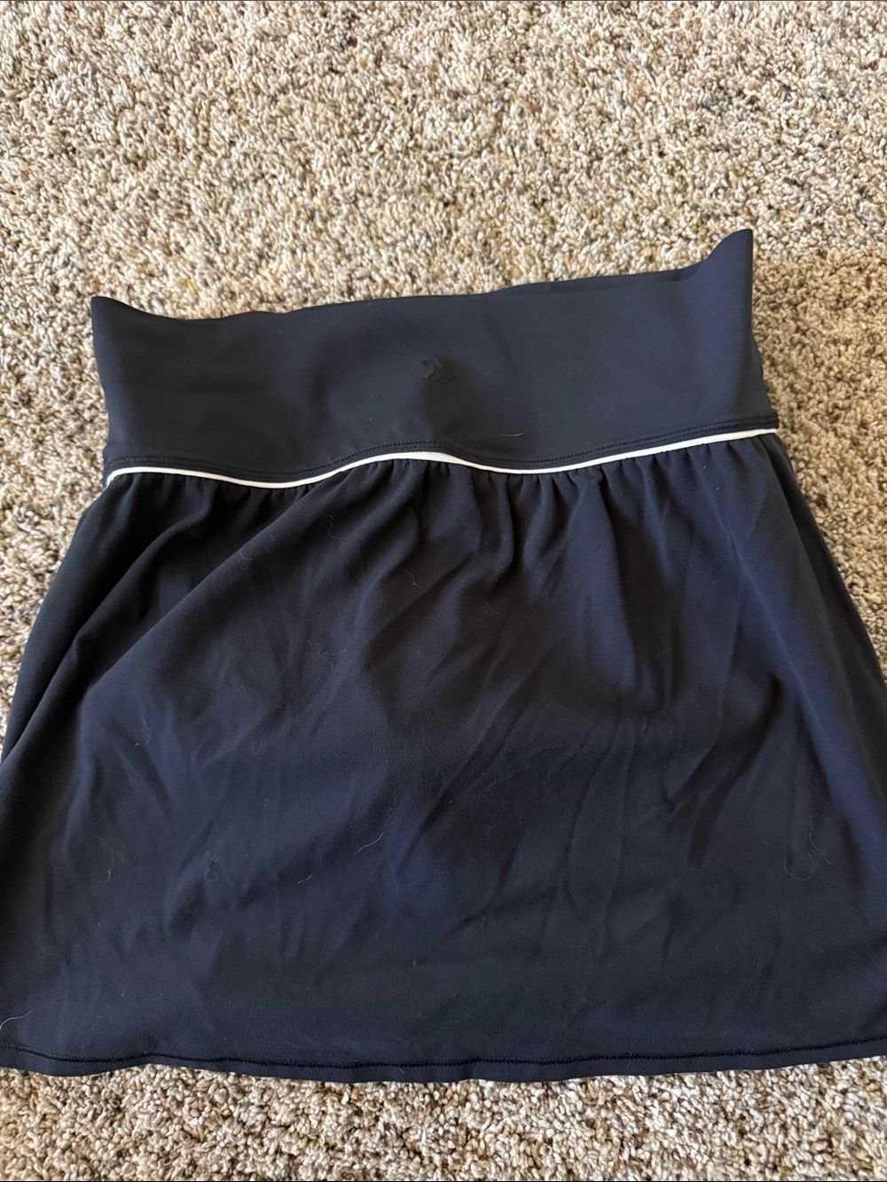 all in motion Black Skater Skirt with White Piping - Picture 3 of 4
